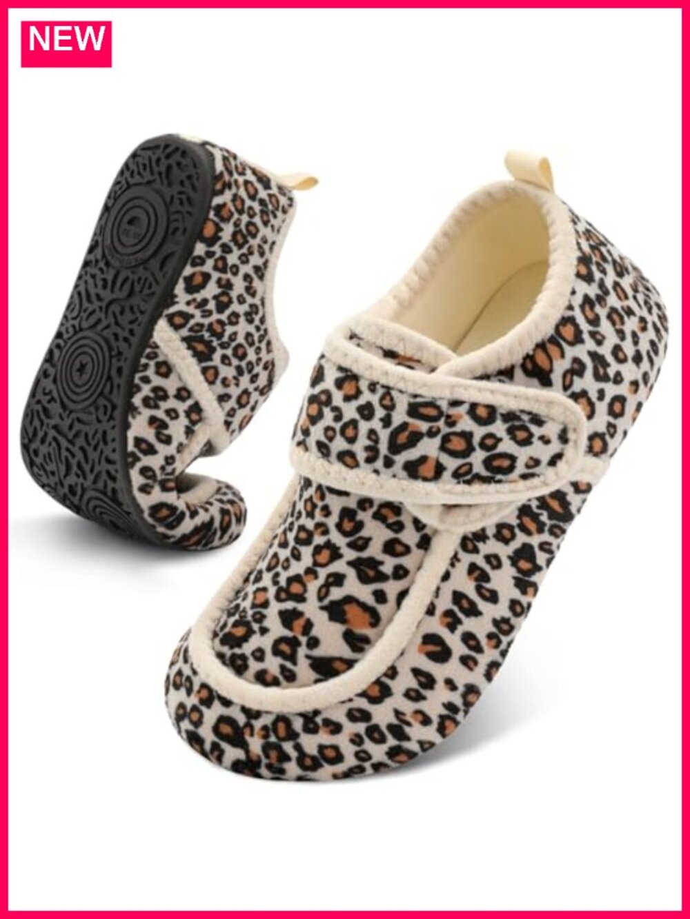 Unisex Diabetic House Slippers Wide Toe Orthopedic Adjustable Slip On
